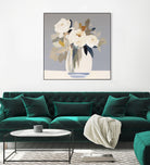 Peonies in a Glass Vase by Bella Eve on GIANT ART - flowers and plants modern floral art