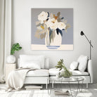 Peonies in a Glass Vase by Bella Eve on GIANT ART - flowers and plants modern floral art