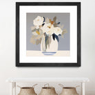 Peonies in a Glass Vase by Bella Eve on GIANT ART - flowers and plants modern floral art