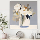 Peonies in a Glass Vase by Bella Eve on GIANT ART - flowers and plants modern floral art