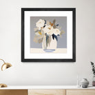 Peonies in a Glass Vase by Bella Eve on GIANT ART - flowers and plants modern floral art