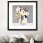 Peonies in a Glass Vase by Bella Eve on GIANT ART - flowers and plants modern floral art
