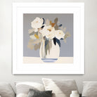 Peonies in a Glass Vase by Bella Eve on GIANT ART - flowers and plants modern floral art