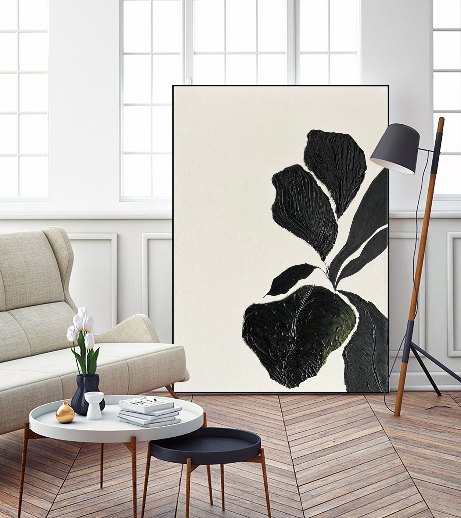 Floral Abstract 1 by Soniya Vijayakumar on GIANT ART -  flowers and plants 