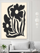 Textured flower silhouettes by Angela Minca on GIANT ART - graphic floral flowers and plants graphic floral