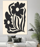 Textured flower silhouettes by Angela Minca on GIANT ART - graphic floral flowers and plants graphic floral