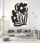 Textured flower silhouettes by Angela Minca on GIANT ART - graphic floral flowers and plants graphic floral