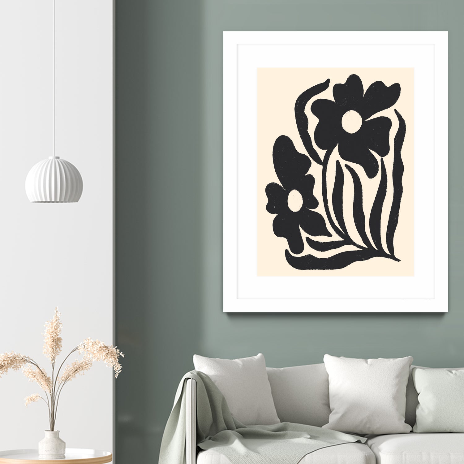 Textured flower silhouettes by Angela Minca on GIANT ART - graphic floral flowers and plants graphic floral