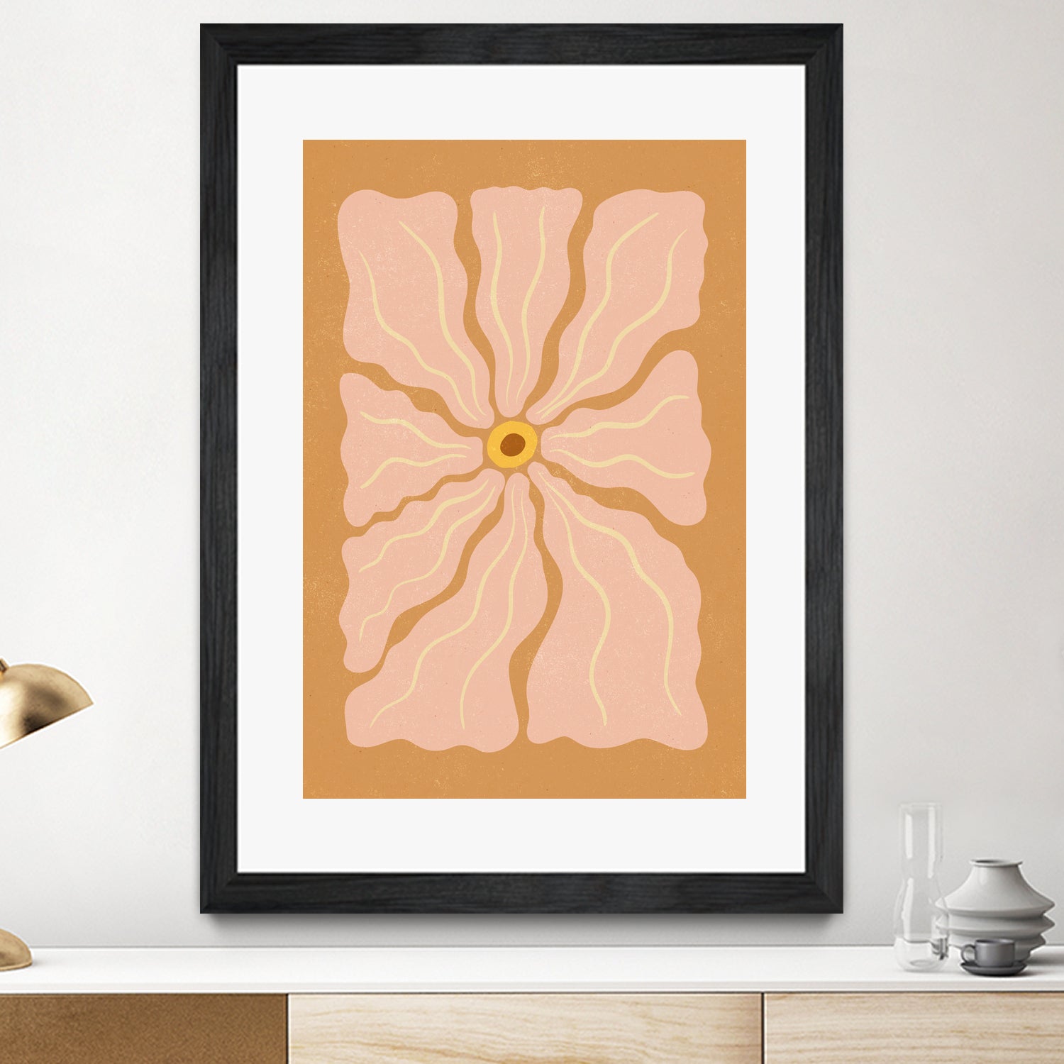 Stylized Flower with Petals - Art Print by Katarzyna GƒÖsiorowska