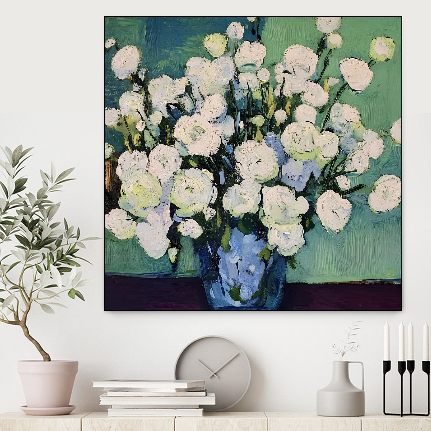 White Roses by Avanesova Elena on GIANT ART -  white roses
