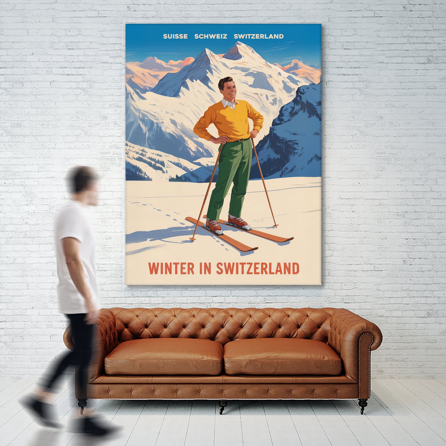 Swiss Alpine Bliss by Andreas Magnusson on GIANT ART - places vintage travel poster