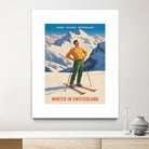 Swiss Alpine Bliss by Andreas Magnusson on GIANT ART - places vintage travel poster