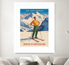 Swiss Alpine Bliss by Andreas Magnusson on GIANT ART - places vintage travel poster
