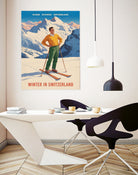 Swiss Alpine Bliss by Andreas Magnusson on GIANT ART - places vintage travel poster