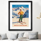Swiss Alpine Bliss by Andreas Magnusson on GIANT ART - places vintage travel poster