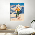 Swiss Alpine Bliss by Andreas Magnusson on GIANT ART - places vintage travel poster