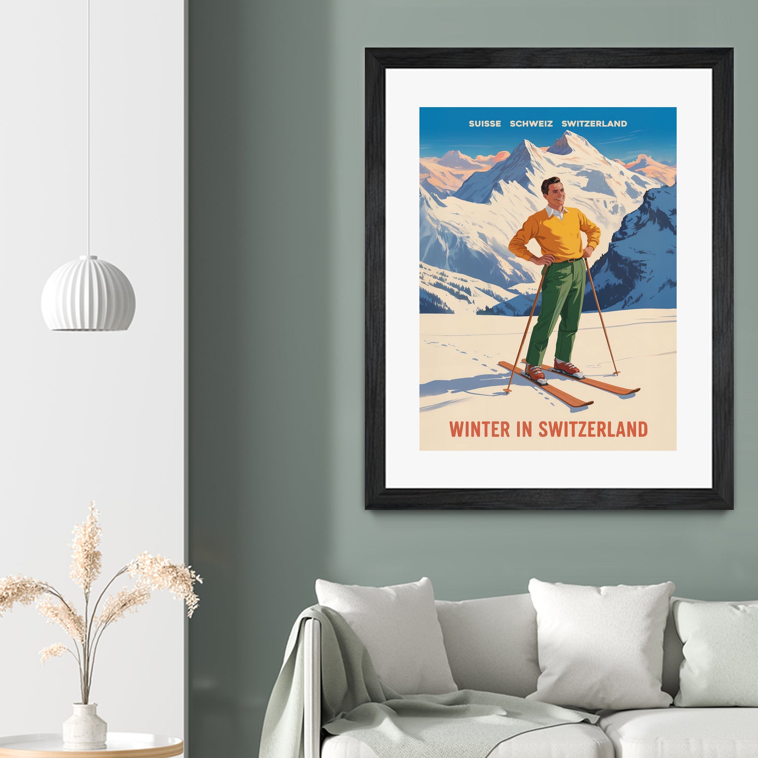 Swiss Alpine Bliss by Andreas Magnusson on GIANT ART - places vintage travel poster