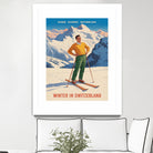 Swiss Alpine Bliss by Andreas Magnusson on GIANT ART - places vintage travel poster