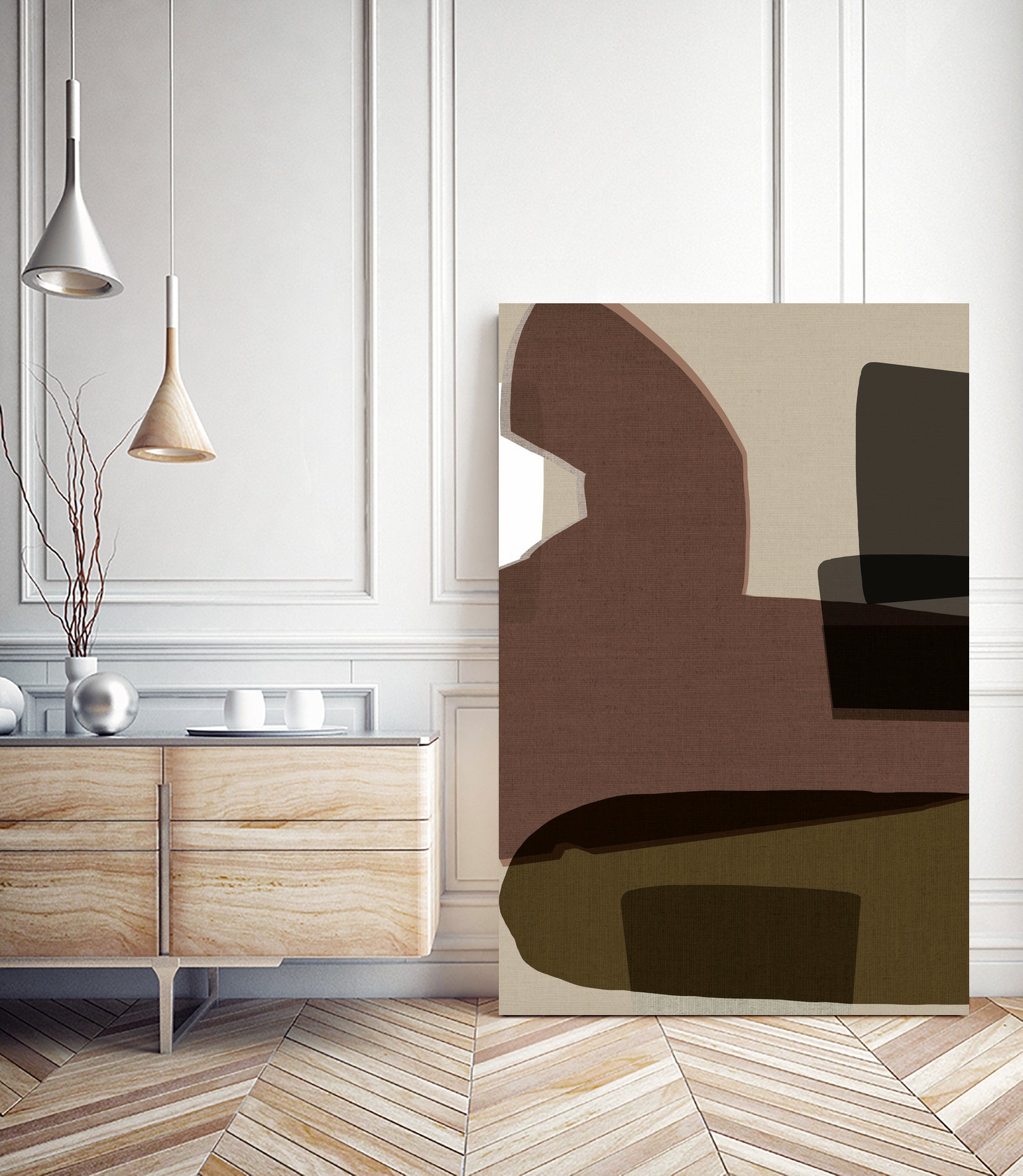 Layered Geometric Shapes And Earthy Tones by cartissi on GIANT ART - 7200 illustration