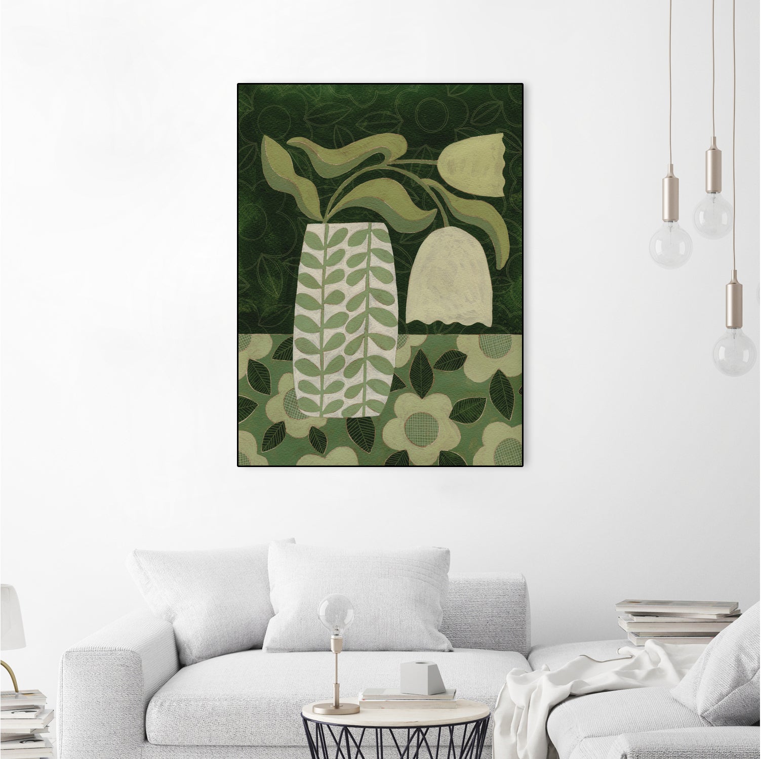 Green Tulip Still Life by Susan Black on GIANT ART - flowers and plants vintage floral art