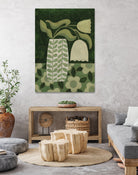 Green Tulip Still Life by Susan Black on GIANT ART - flowers and plants vintage floral art