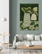 Green Tulip Still Life by Susan Black on GIANT ART - flowers and plants vintage floral art