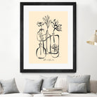 Pots And Flowers by Ralu S on GIANT ART - flowers and plants botanical line art