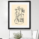 Pots And Flowers by Ralu S on GIANT ART - flowers and plants botanical line art