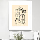 Pots And Flowers by Ralu S on GIANT ART - flowers and plants botanical line art