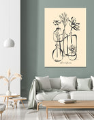 Pots And Flowers by Ralu S on GIANT ART - flowers and plants botanical line art