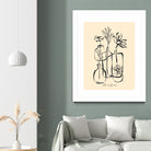 Pots And Flowers by Ralu S on GIANT ART - flowers and plants botanical line art