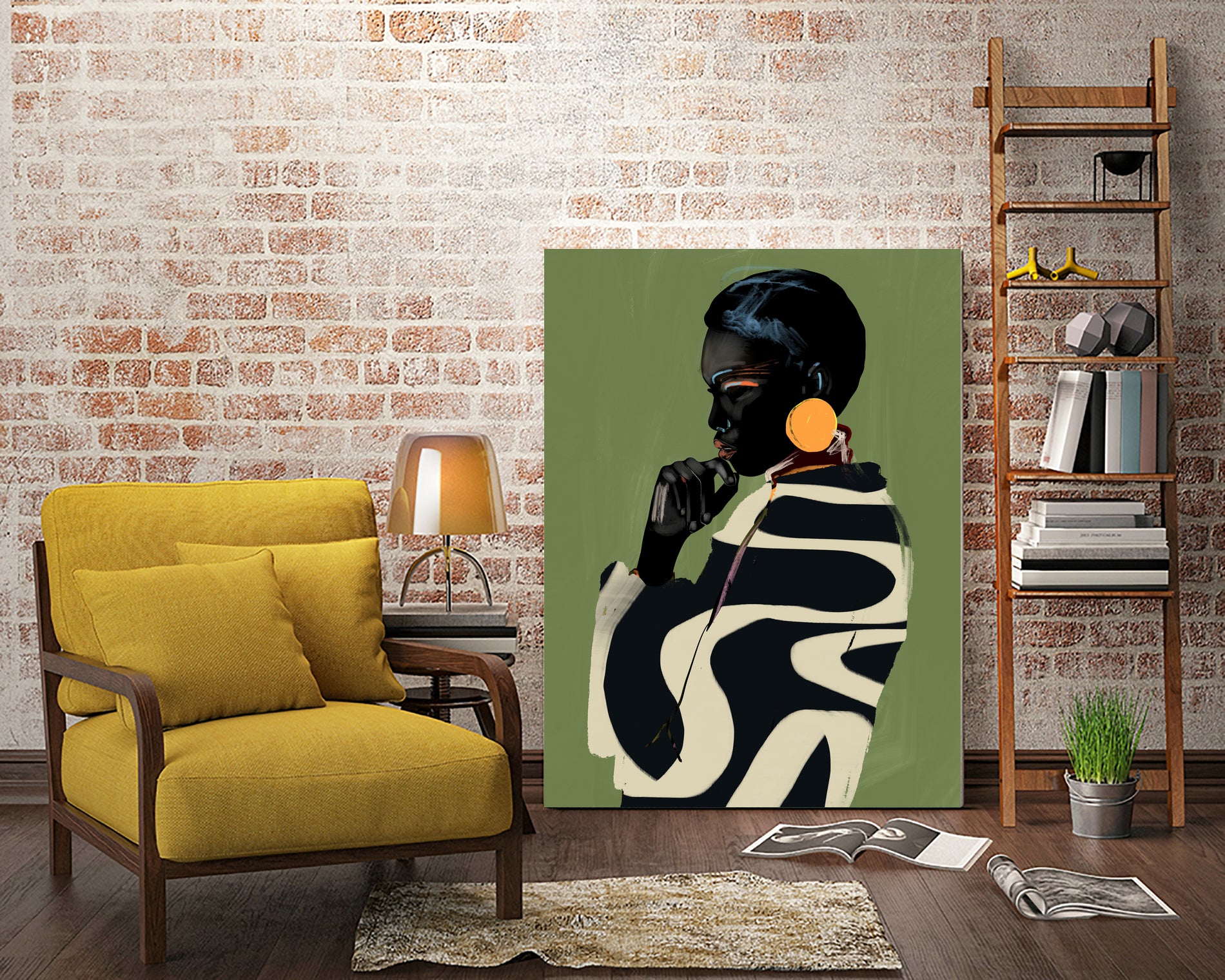 Bold Contemplation by ThingDesign on GIANT ART - illustration modern art