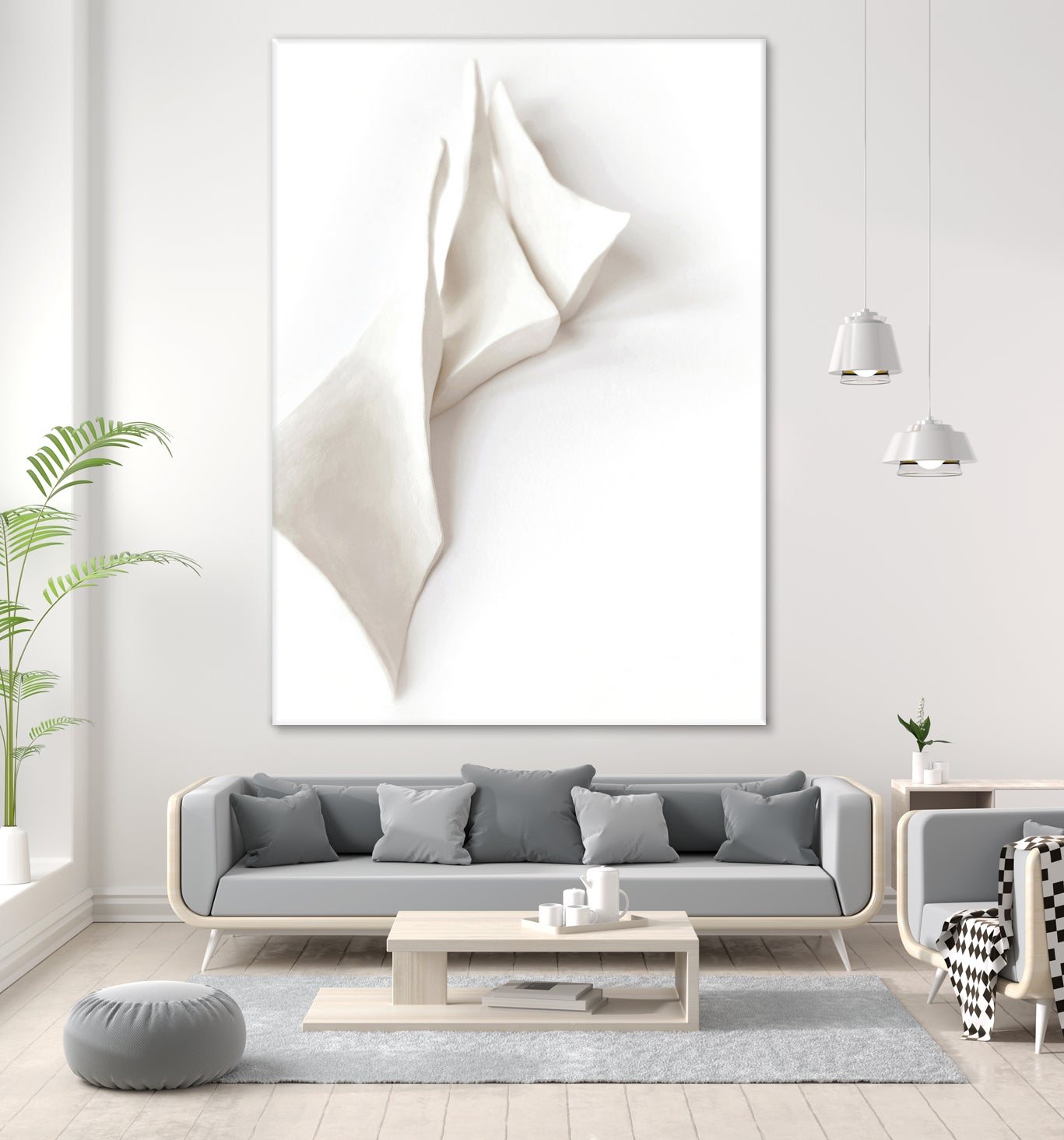 Folded Whispers by Jenja Braun on GIANT ART - flowers and plants minimalist decor