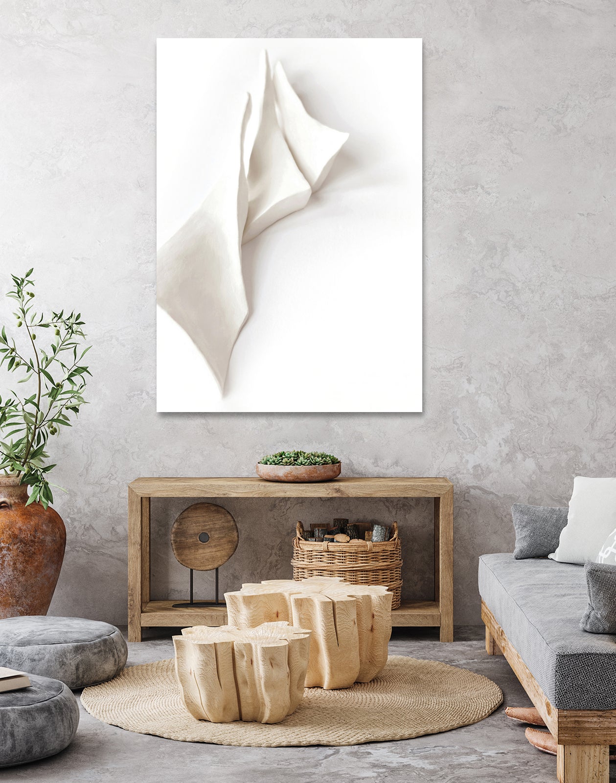 Folded Whispers by Jenja Braun on GIANT ART - flowers and plants minimalist decor
