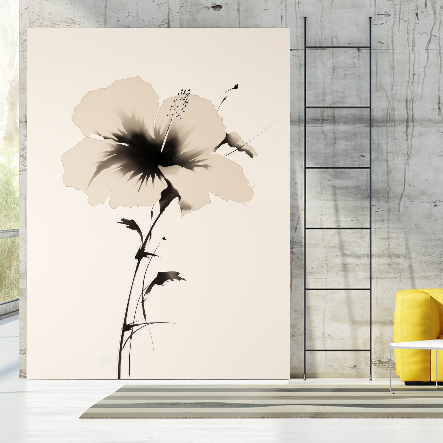 Hibiscus In Beige by Andreas Magnusson on GIANT ART -  hibiscus