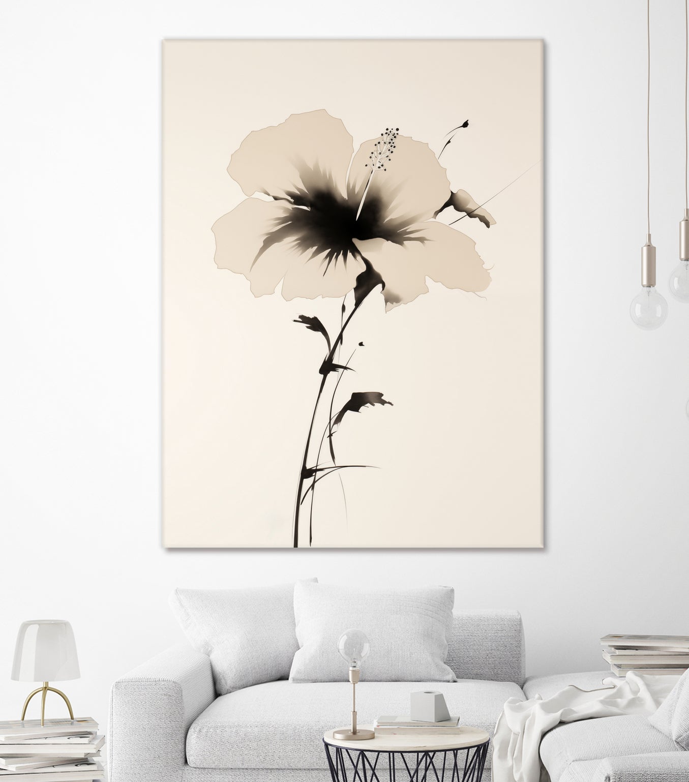 Hibiscus In Beige by Andreas Magnusson on GIANT ART -  hibiscus
