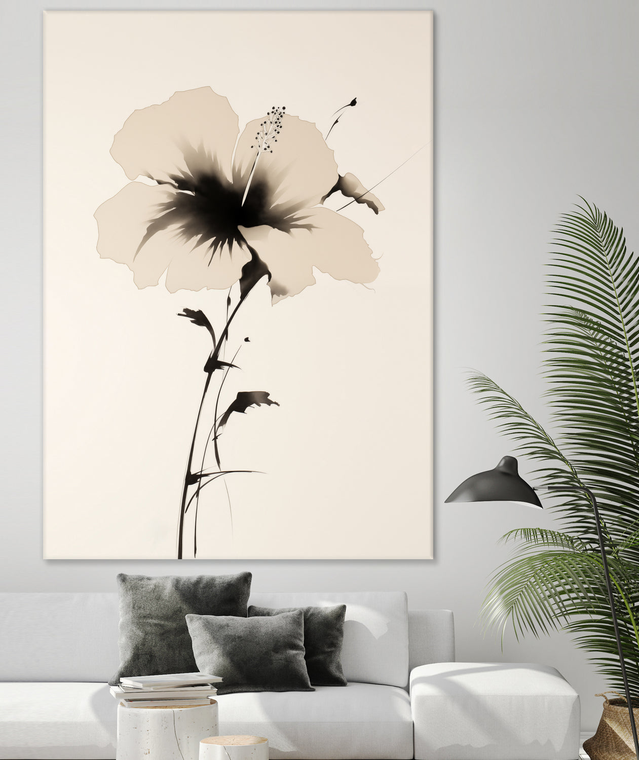 Hibiscus In Beige by Andreas Magnusson on GIANT ART -  hibiscus