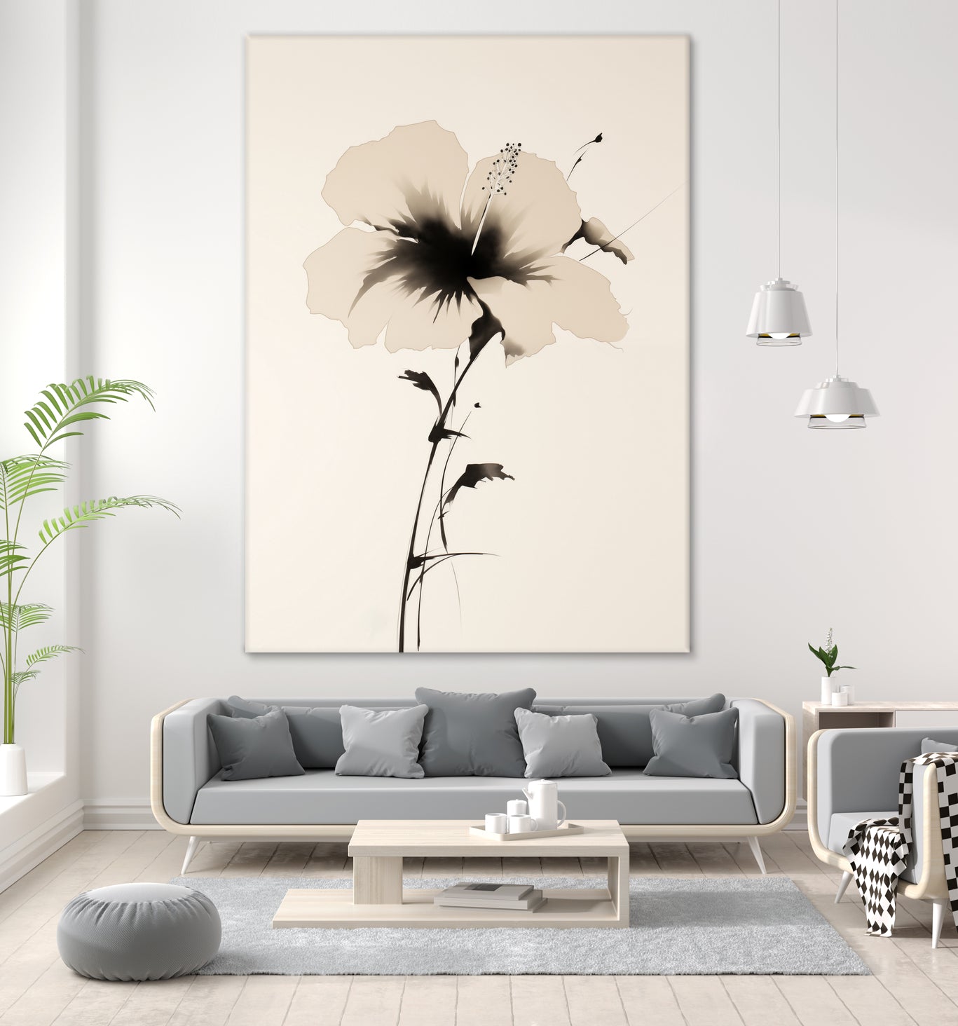 Hibiscus In Beige by Andreas Magnusson on GIANT ART -  hibiscus