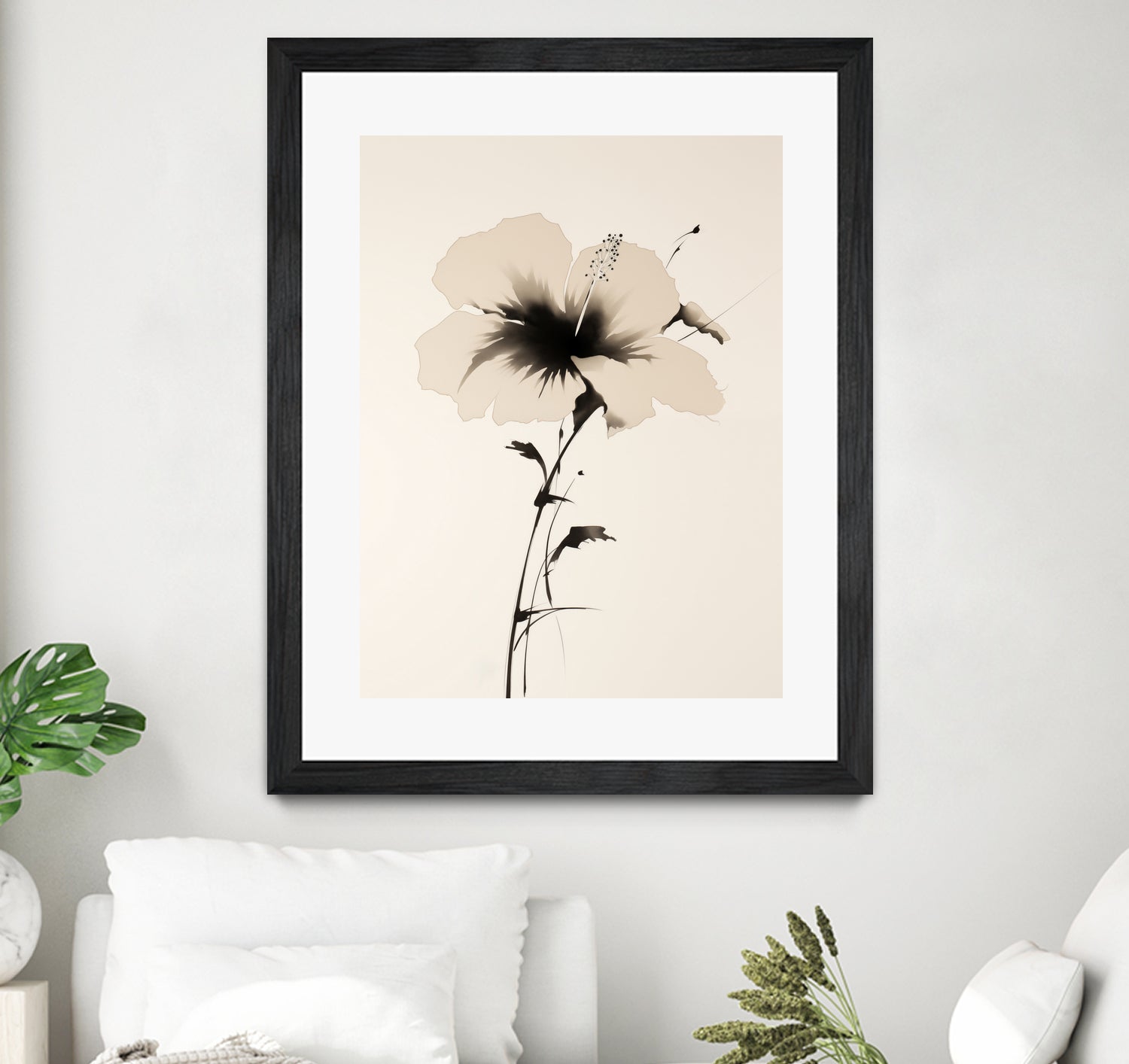 Hibiscus In Beige by Andreas Magnusson on GIANT ART -  hibiscus
