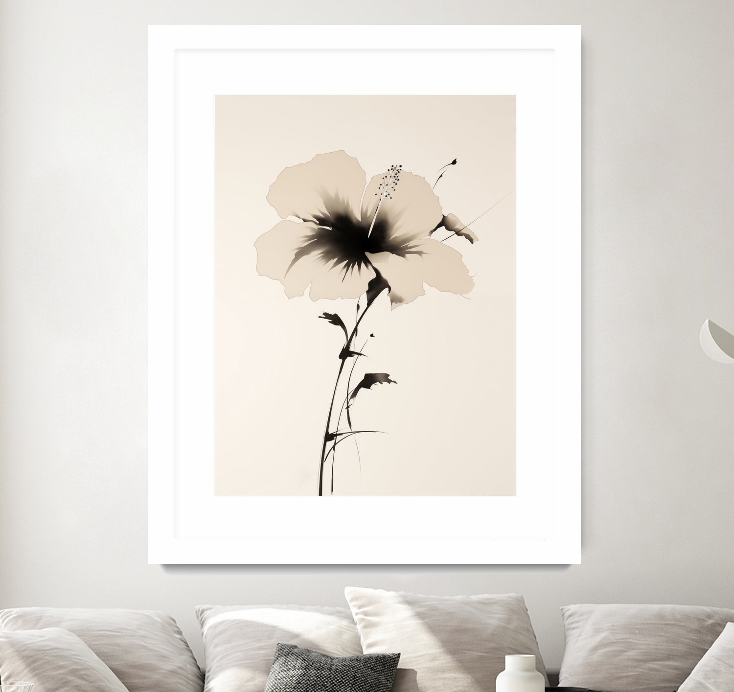 Hibiscus In Beige by Andreas Magnusson on GIANT ART -  hibiscus