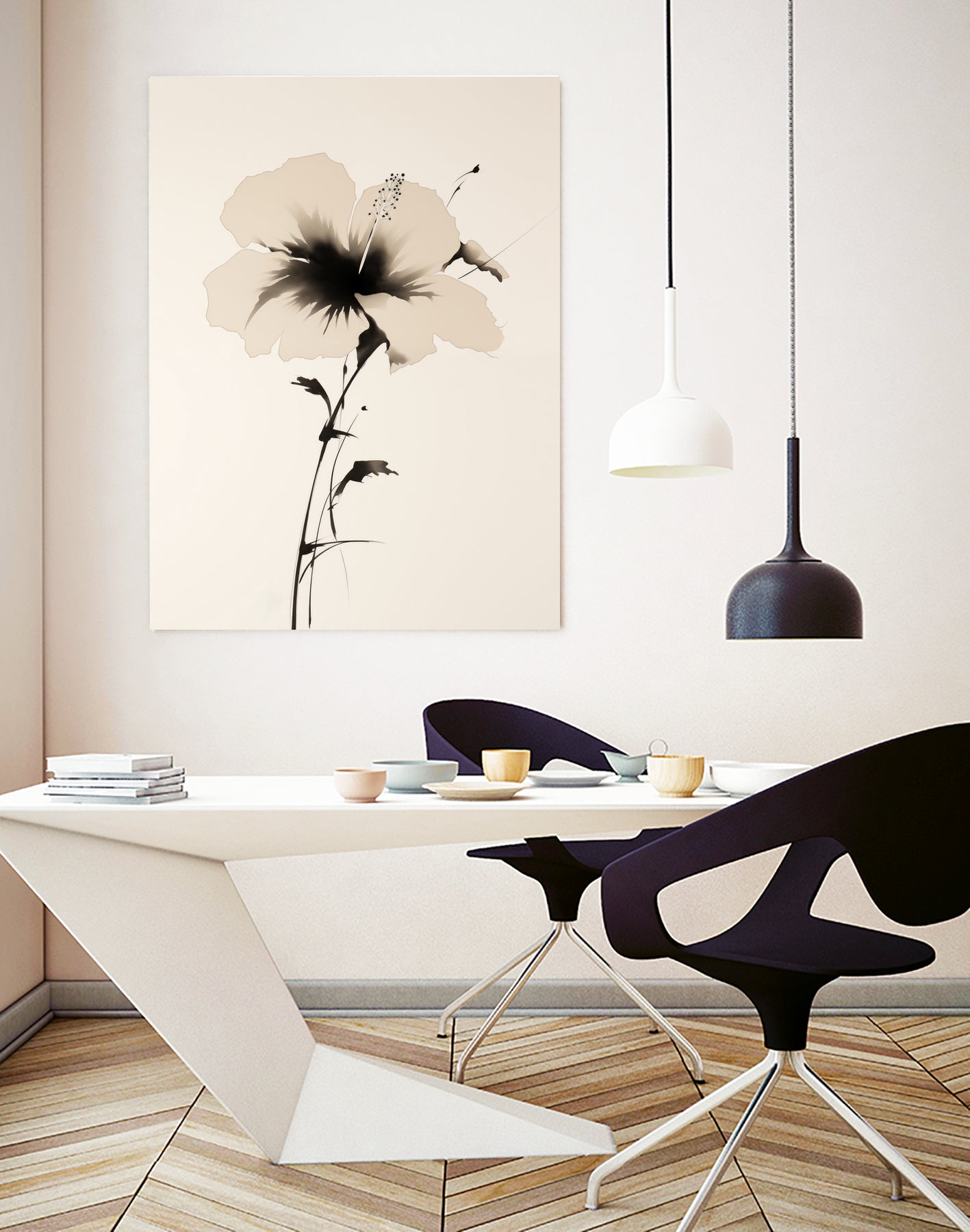 Hibiscus In Beige by Andreas Magnusson on GIANT ART -  hibiscus