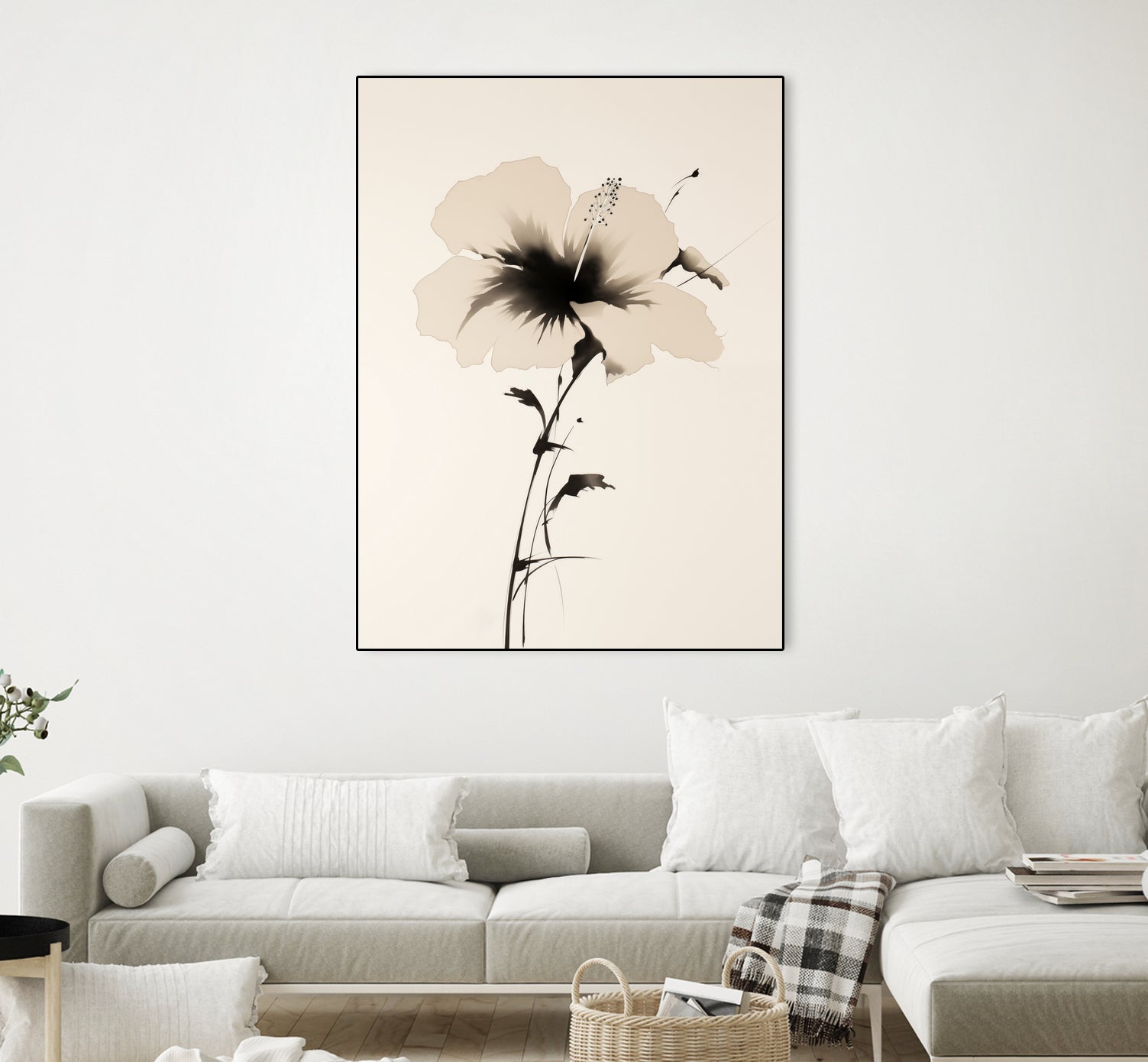 Hibiscus In Beige by Andreas Magnusson on GIANT ART -  hibiscus