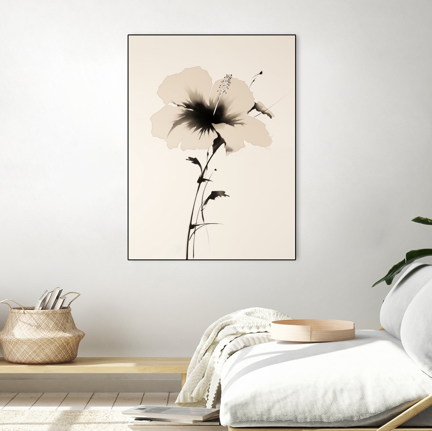 Hibiscus In Beige by Andreas Magnusson on GIANT ART -  hibiscus