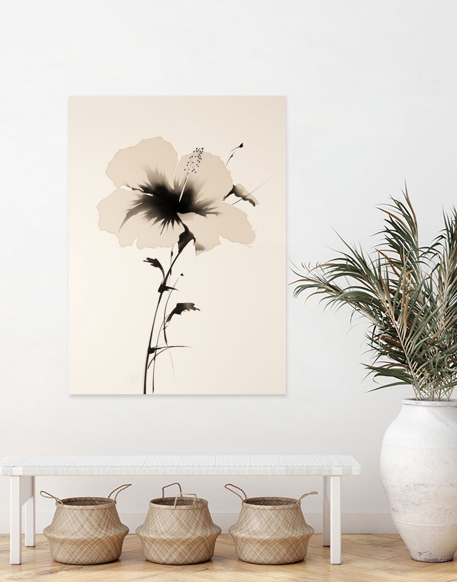 Hibiscus In Beige by Andreas Magnusson on GIANT ART -  hibiscus