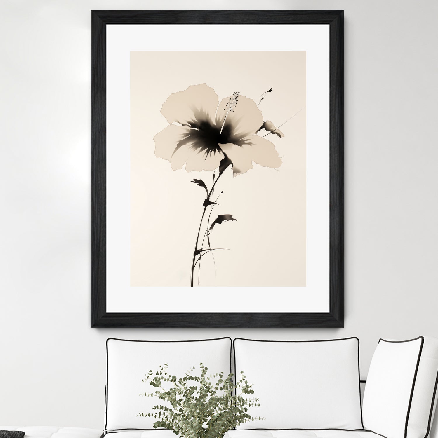 Hibiscus In Beige by Andreas Magnusson on GIANT ART -  hibiscus