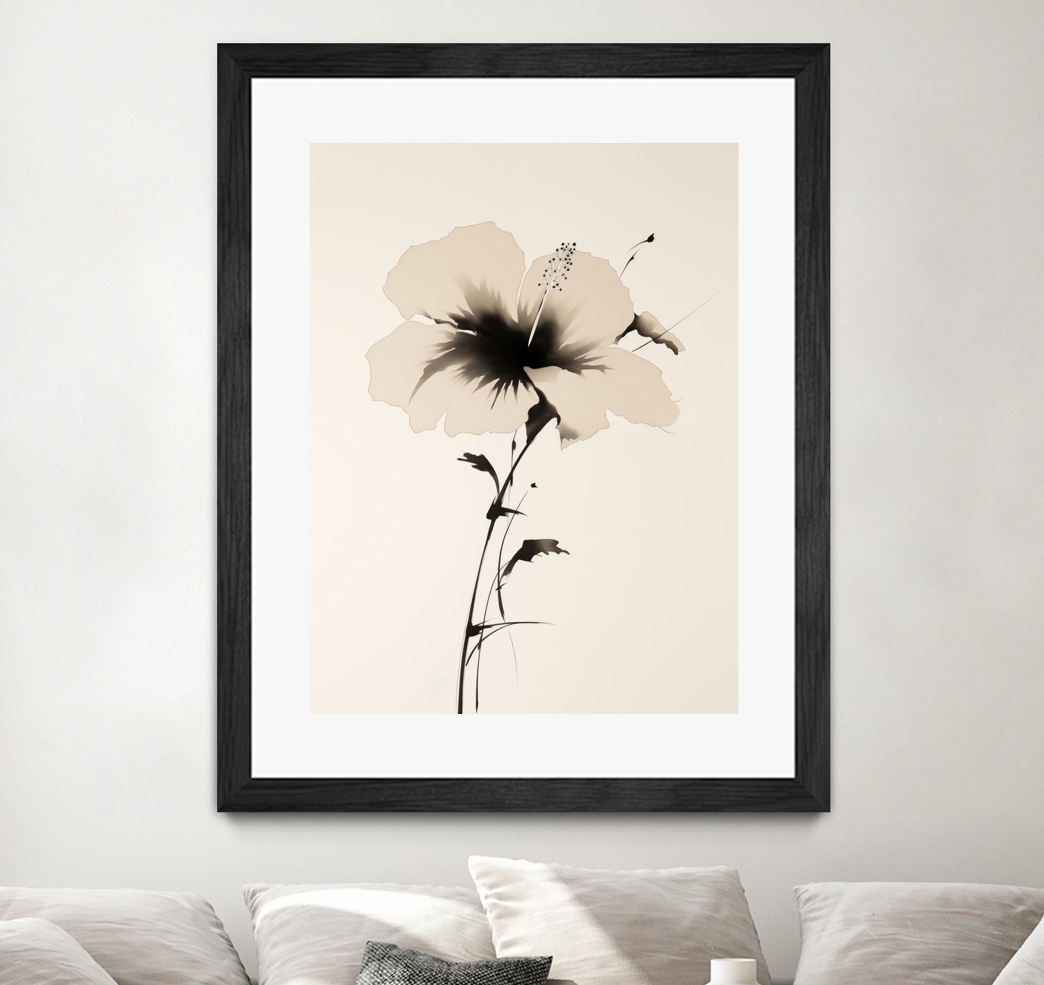 Hibiscus In Beige by Andreas Magnusson on GIANT ART -  hibiscus