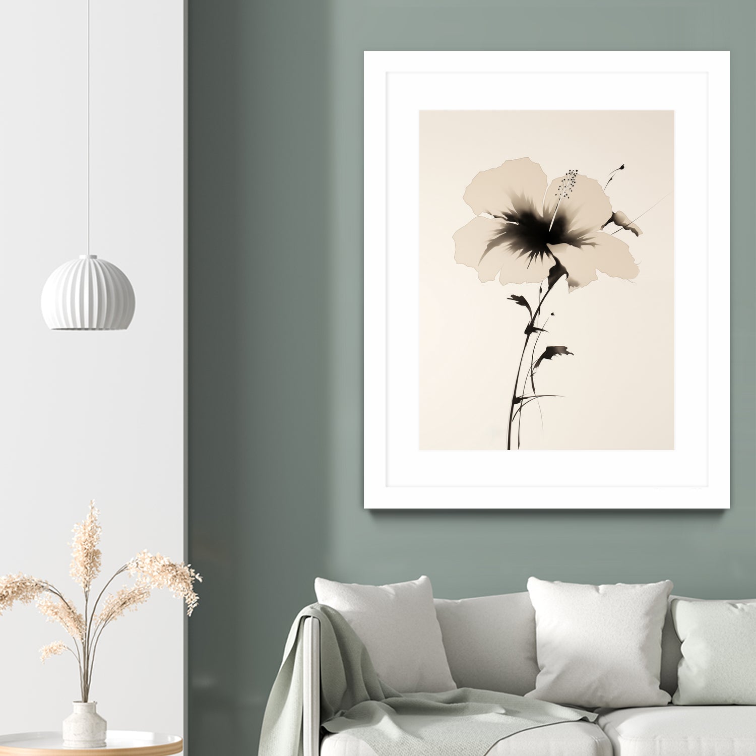 Hibiscus In Beige by Andreas Magnusson on GIANT ART -  hibiscus
