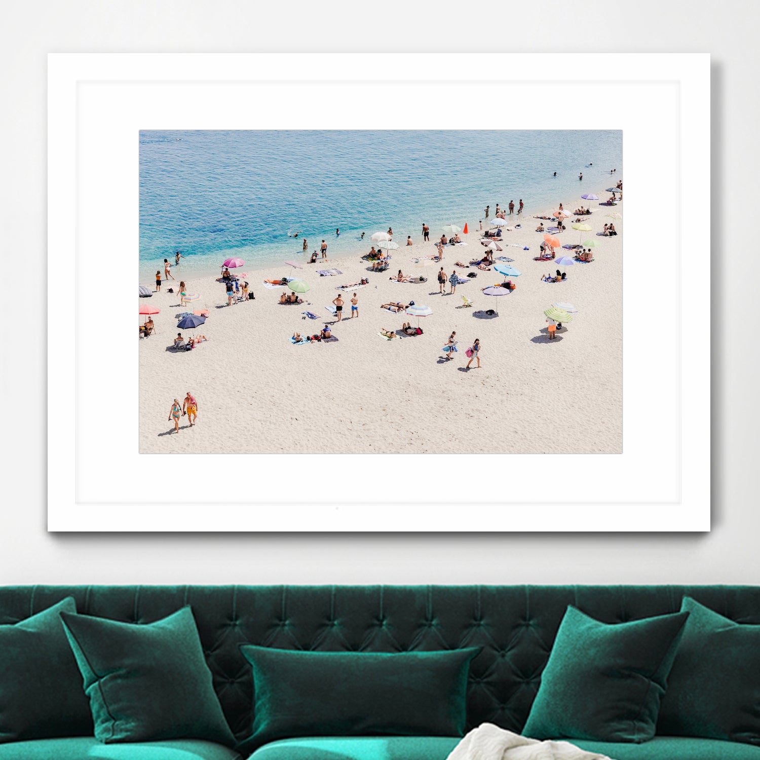Tropea beach in the Summer by Photolovers on GIANT ART - umbrella photography umbrella