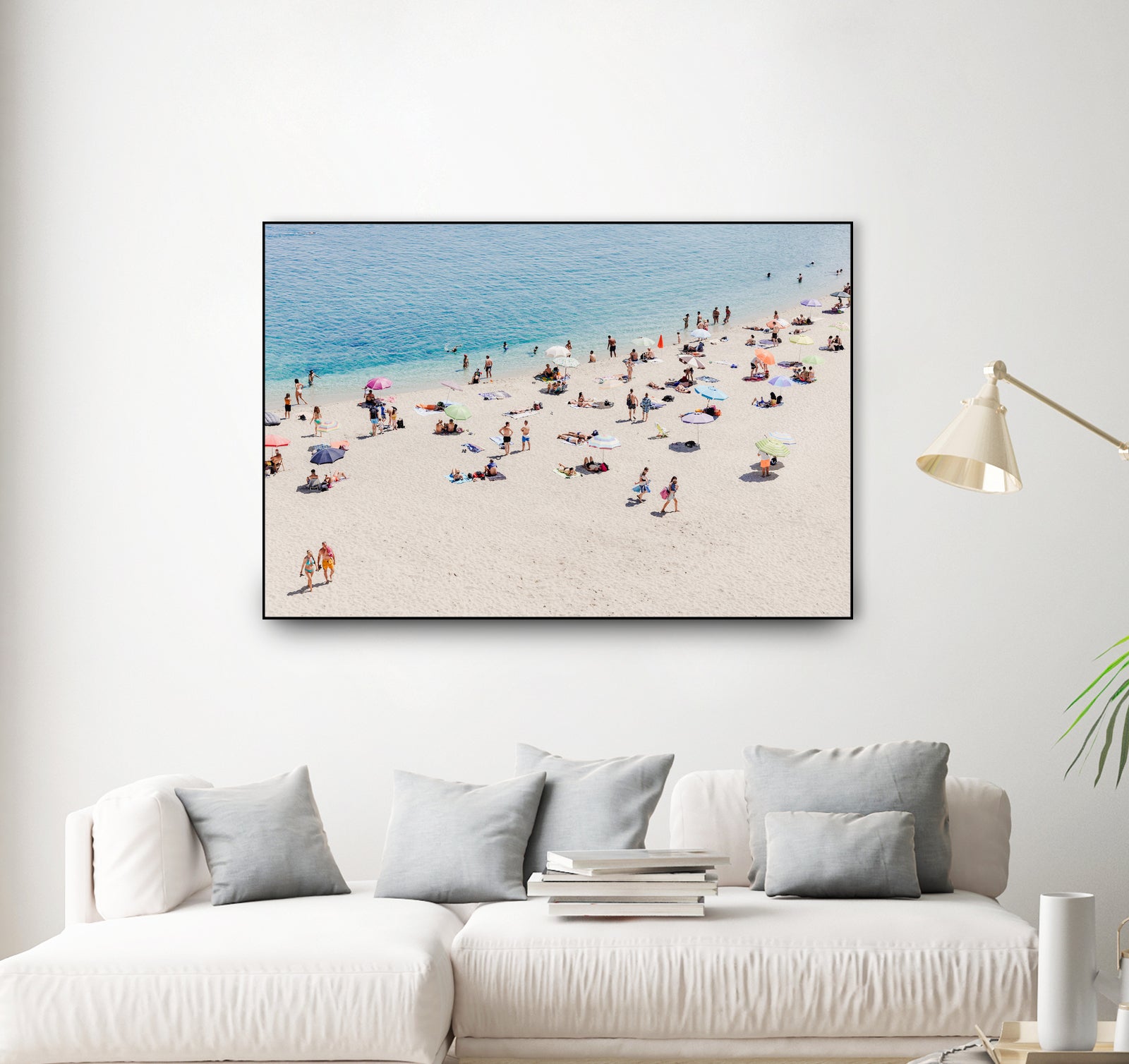 Tropea beach in the Summer by Photolovers on GIANT ART - umbrella photography umbrella