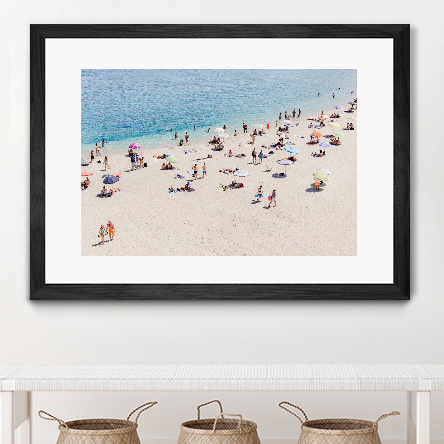 Tropea beach in the Summer by Photolovers on GIANT ART - umbrella photography umbrella